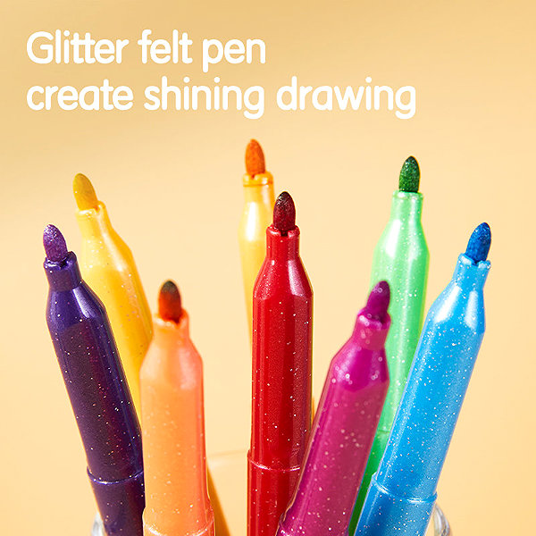 Filzstifte DELI WOW EC172 Glitter 12 Farben ...