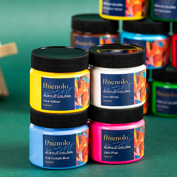 Acrylic paints for canvas DELI FINENOLO white, 100 ml .