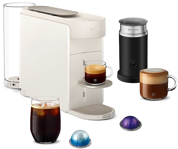 Kávovar na kapsuly De'Longhi Nespresso Vertuo Up White & Milk ENV200. WAE ...