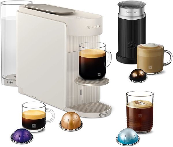 Kávovar na kapsuly De'Longhi Nespresso Vertuo Up White & Milk ENV200. WAE ...