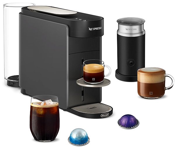Kapszulás kávéfőző De'Longhi Nespresso Vertuo Up Anthracite & Milk ENV200.GYAE ...