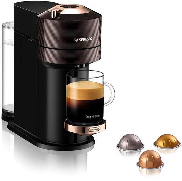 Coffee Pod Machine NESPRESSO De´Longhi Vertuo Next Premium Rich Brown ENV120.BW ...