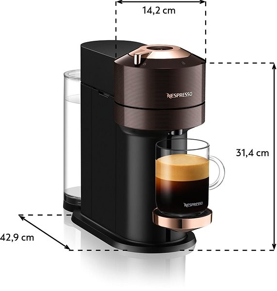 Kávovar na kapsuly NESPRESSO De´Longhi Vertuo Next Premium Rich Brown ENV120.BW ...