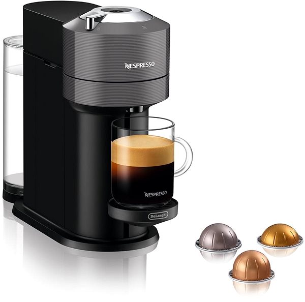 Coffee Pod Machine NESPRESSO De´Longhi Vertuo Next Dark Grey ENV120.GY ...