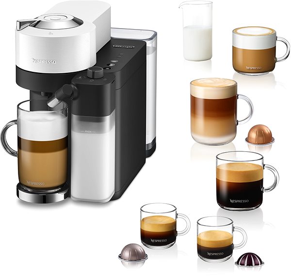 Coffee Pod Machine Nespresso De'Longhi Vertuo Lattissima ENV300.W ...