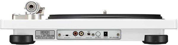 Plattenspieler DENON DP-450 USB Weiß Anschlussmöglichkeiten (Ports)