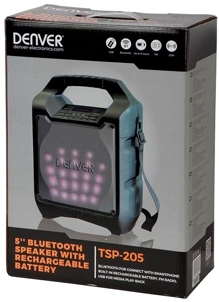 Bluetooth reproduktor Denver TSP-205 Obal/škatuľka