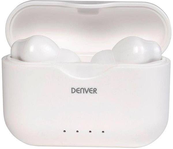 Vezeték nélküli fül-/fejhallgató Denver TWE-37 WHITE Oldalnézet