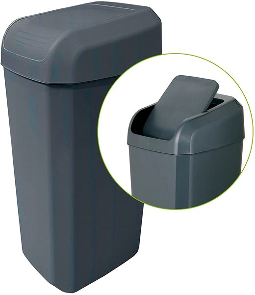 Rubbish Bin Denox Troya waste bin 45 l, anthracite ...