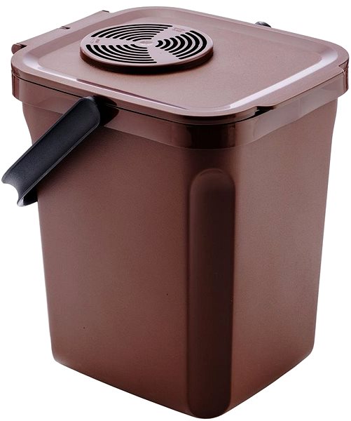 Rubbish Bin Denox Active waste bin for organic waste 10 l, brown ...