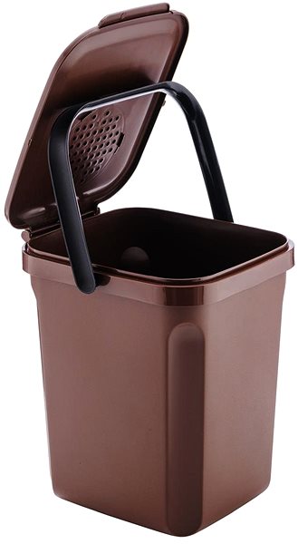 Rubbish Bin Denox Active waste bin for organic waste 10 l, brown ...