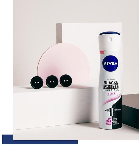 Izzadásgátló NIVEA Black & White Invisible Clear Izzadásgátló spray 2 x× 150 ml ...