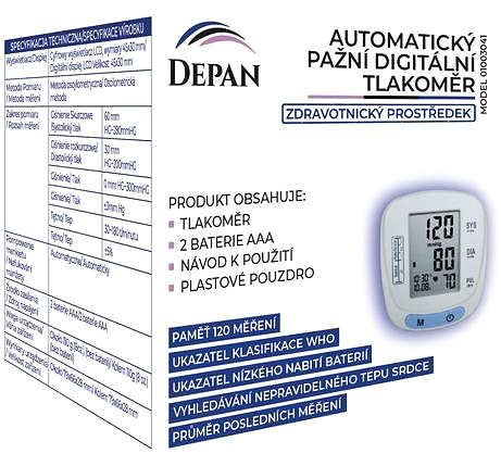 Tlakomer DEPAN Automatický zápästný digitálny tlakomer ...