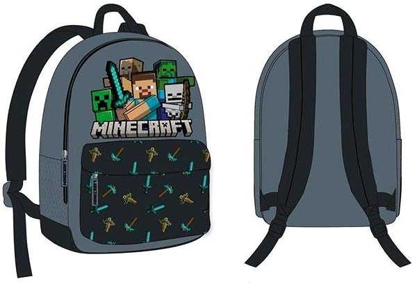 Children's Backpack FASHION UK Backpack Minecraft, grey ...