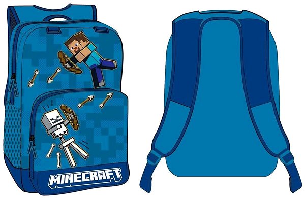 Detský ruksak Minecraft – Skeleton and Steve – batoh školský ...