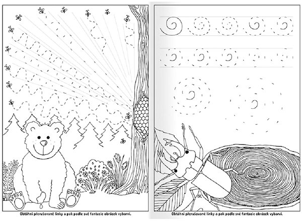 colouring page Baloušek print Graphomotor colouring book A4 - Forest animals .