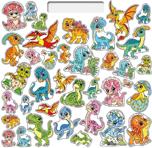 colouring page Baloušek Print Stick and colour! Dino .