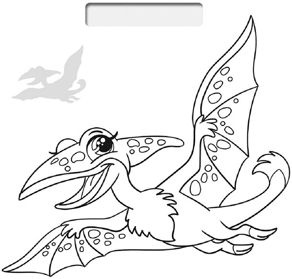 colouring page Baloušek Print Stick and colour! Dino .