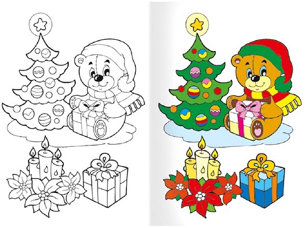 colouring page Baloušek print colouring page A5 - Merry Christmas .