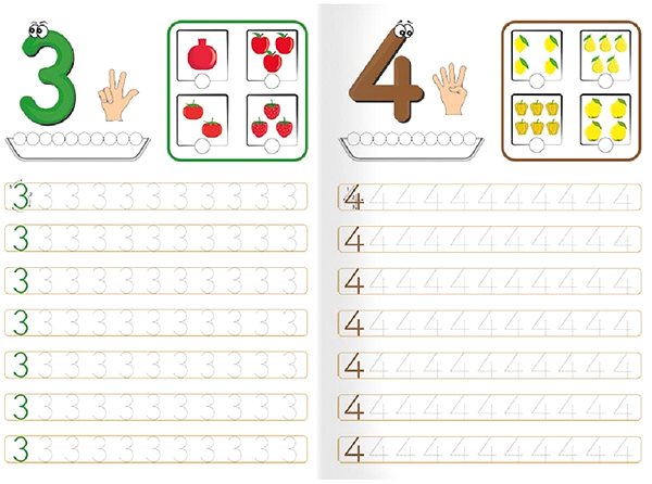 colouring page Baloušek Print Worksheets A4 - Practicing basic numbers 1-10 .