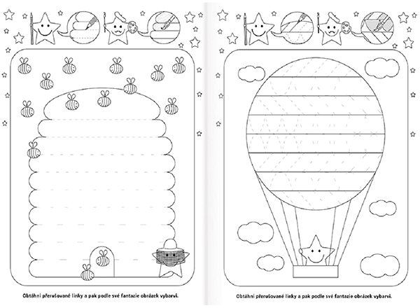 colouring page Baloušek Print colouring book A4 - Graphomotor exercises .