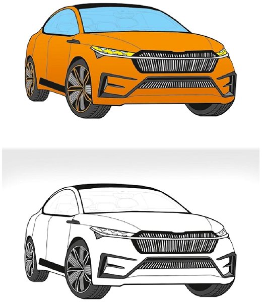 colouring page Baloušek Print colouring page A5 - Supercar .