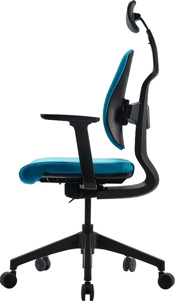 Kancelárska stolička 3DE DUOrest Butterfly – modrá Bočný pohľad