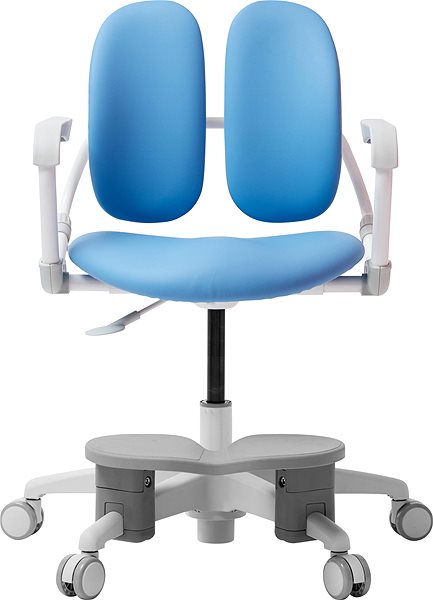 Detská stolička k písaciemu stolu 3DE Duorest Milky modrá s podperou nôh Screen