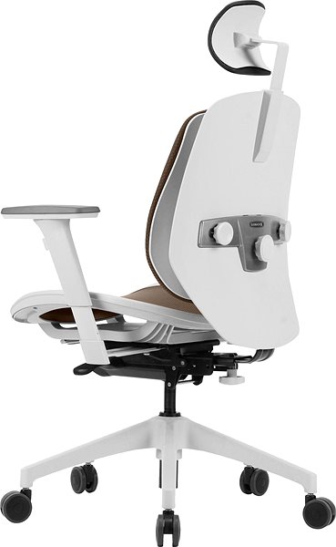 Kancelárska stolička 3DE Duorest Alpha hnedá Zadná strana