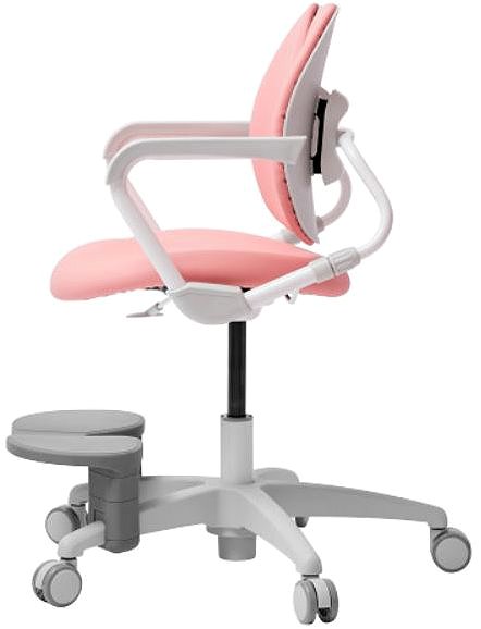 3DE Duorest Milky children's desk chair with footrest and rotation lock, pink.