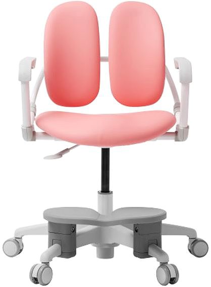 3DE Duorest Milky children's desk chair with footrest and rotation lock, pink.