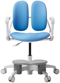 3DE Duorest Milky children's desk chair with footrest and rotation lock, blue .
