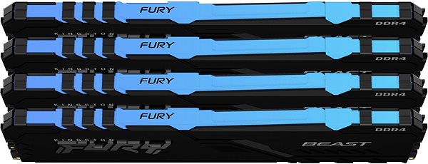 RAM Kingston FURY 64GB KIT DDR4 3200MHz CL16 Beast RGB Lateral view