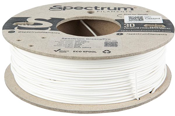 Filament Filament Spectrum GreenyPro 1.75mm Pure White 0.25 kg ...