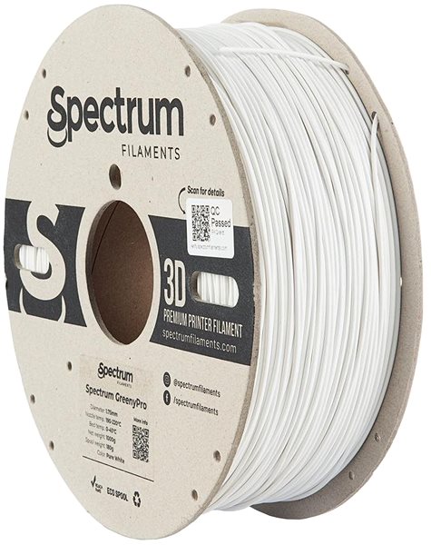 Filament Spectrum GreenyPro 1,75 mm, Pure White, 1 kg ...