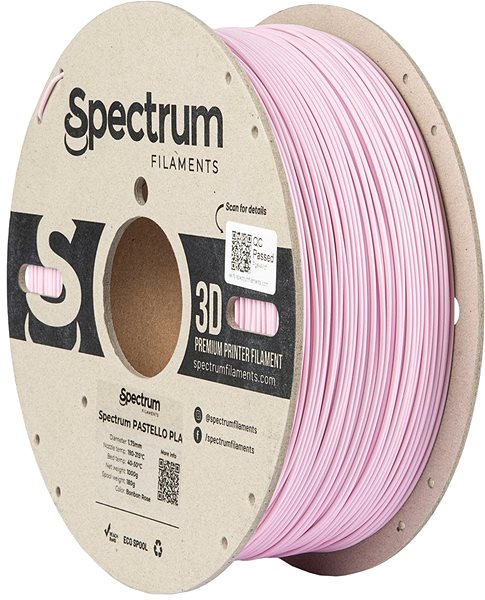 Filament Spectrum Pastello PLA 1,75 mm, Bonbon Rose, 1 kg ...