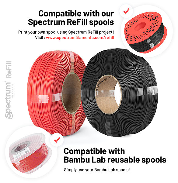 Filament Filament Spectrum ReFill PLA Carbon 1,75 mm Black 1 kg ...