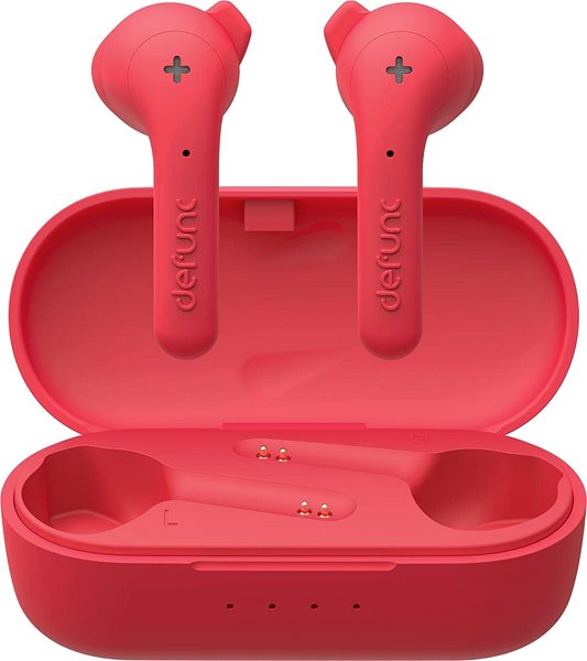 Wireless Headphones DeFunc TRUE Basic Red Lateral view