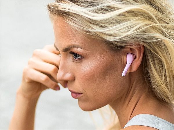 Wireless Headphones DeFunc TRUE GO Slim Pink Lifestyle