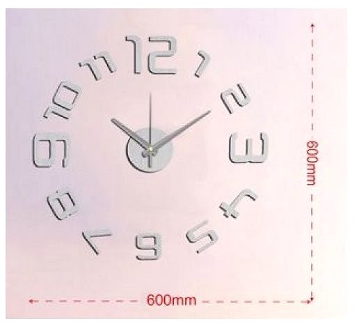 Nástenné hodiny Stardeco Nástenné nalepovacie hodiny HM-10EM109S Technický nákres