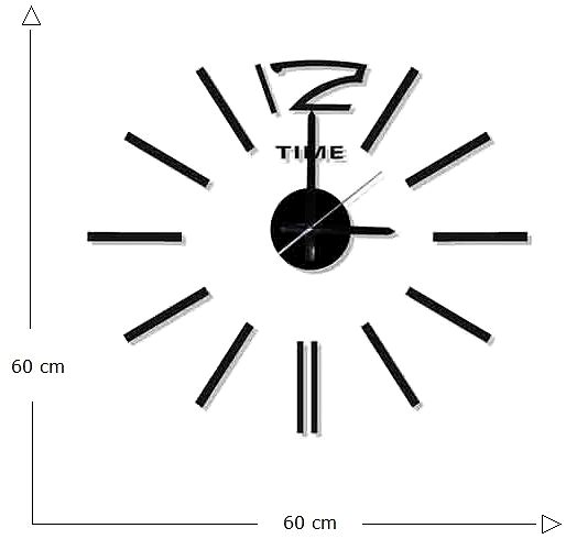 Wall Clock Stardeco Wall Sticker Clock HM-10E028 Technical draft