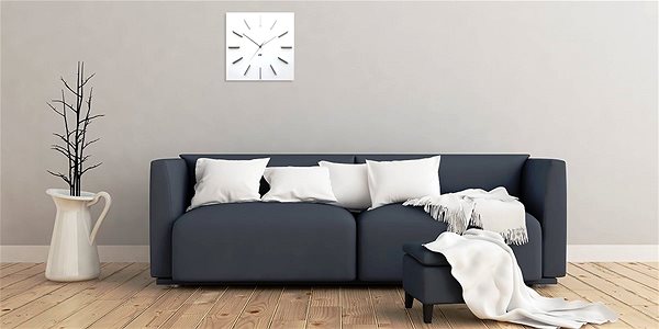 Wall Clock FUTURE TIME FT1010WH Square White Lifestyle