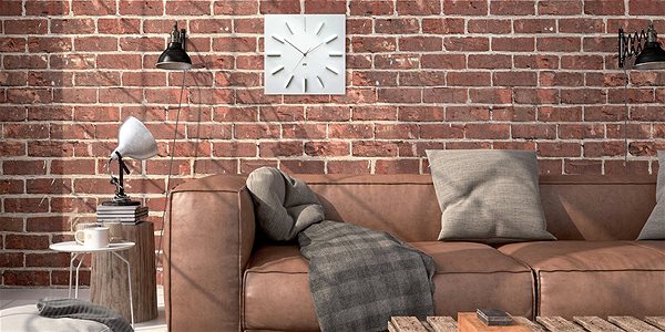 Wall Clock FUTURE TIME FT1010WH Square White Lifestyle