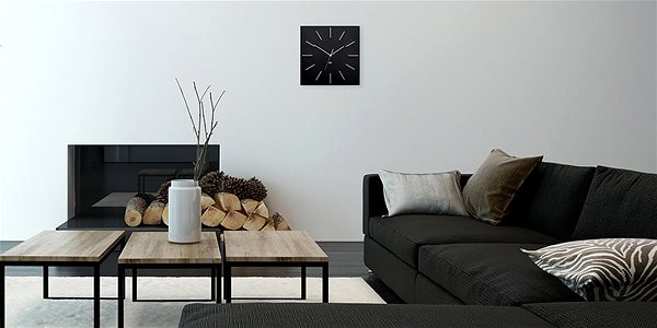 Wall Clock FUTURE TIME FT1010BK  Square Black Lifestyle