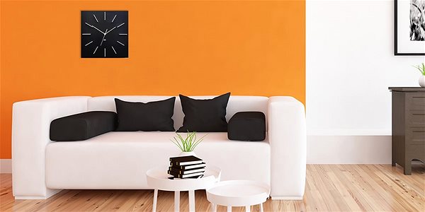 Wall Clock FUTURE TIME FT1010BK  Square Black Lifestyle