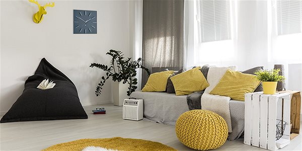 Wall Clock FUTURE TIME FT1010GY Square Grey Lifestyle