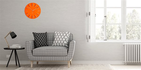 Wall Clock FUTURE TIME FT2010OR Round Orange Lifestyle