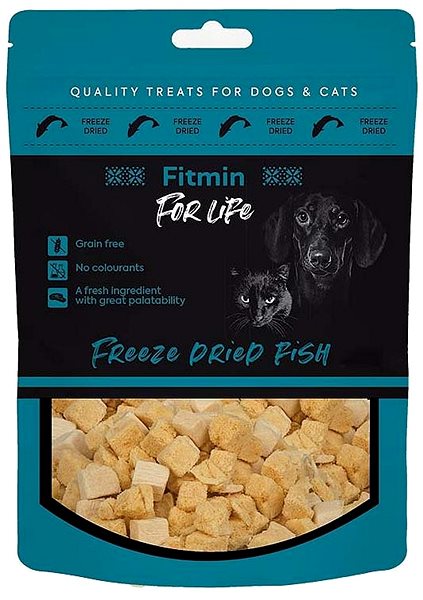 Sušené mäso pre psov Fitmin For Life Rybacie mrazom sušené pochúťky pre psov a mačky 30 g (10 ks) ...