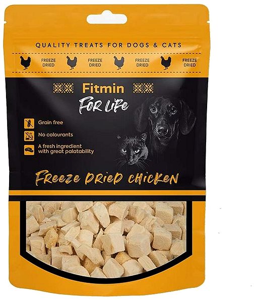 Sušené mäso pre psov Fitmin For Life Kuracie mrazom sušené pochúťky pre psov a mačky 30 g (10 ks) ...