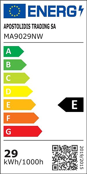 LED izzó Diolamp High Performance MA90 29 W / 230 V / E27 / 4000 K / 3500 lm / 360° Energia címke